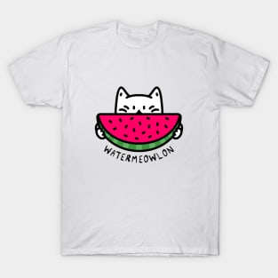 Watermeowlon Watermelon Cat T-Shirt